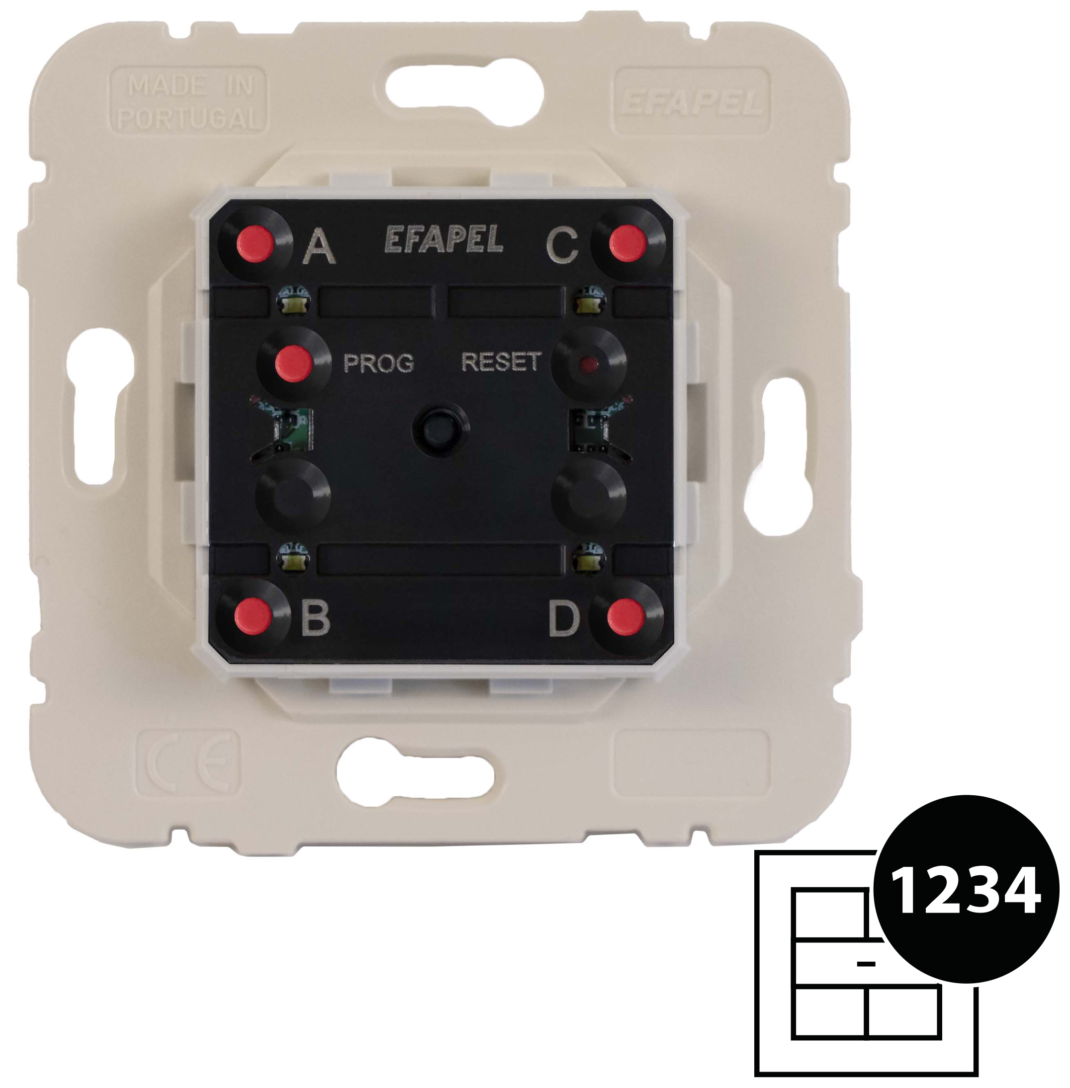 Botão de Pressão Quádruplo D40