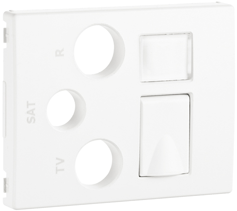 Tapa para Tomas Múltiples R - TV - SAT - RJ45 /  R - TV - SAT - RJ45 - FO