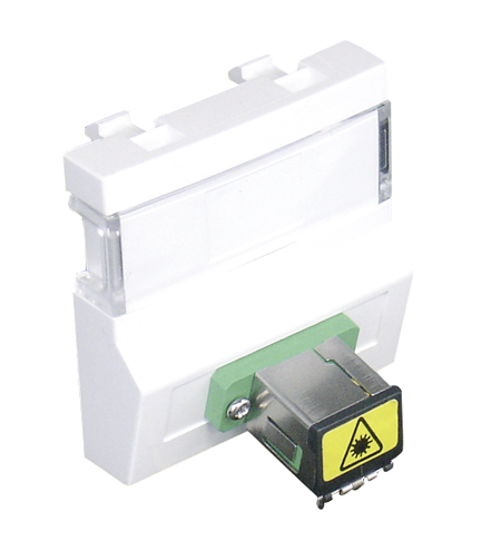 Módulo com Acoplador para Conetores de Fibra Ótica SC APC Simplex - 2 Módulos